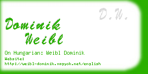 dominik weibl business card